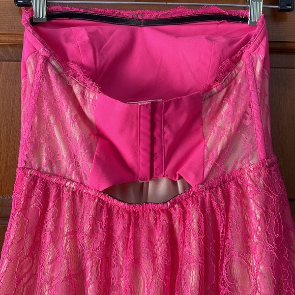 Darling strapless cut out pink mini dress size S - Picture 6 of 9